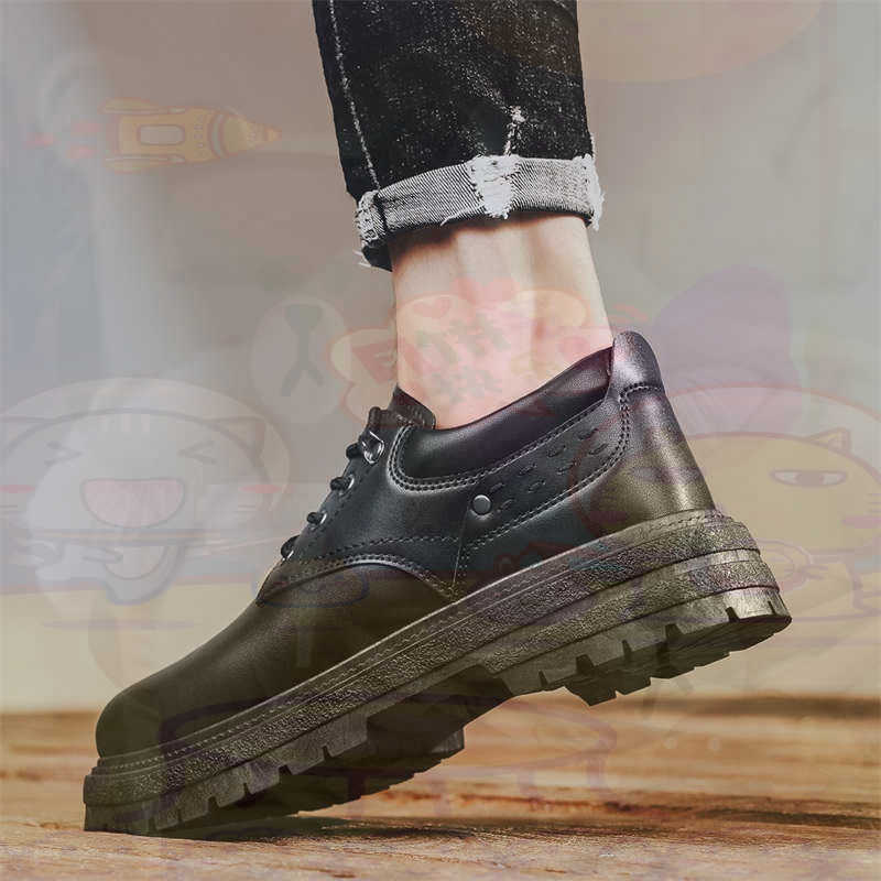 Men'S Holiday Formal Wear - Dark Natural Leather Fashion Trainers Tennis