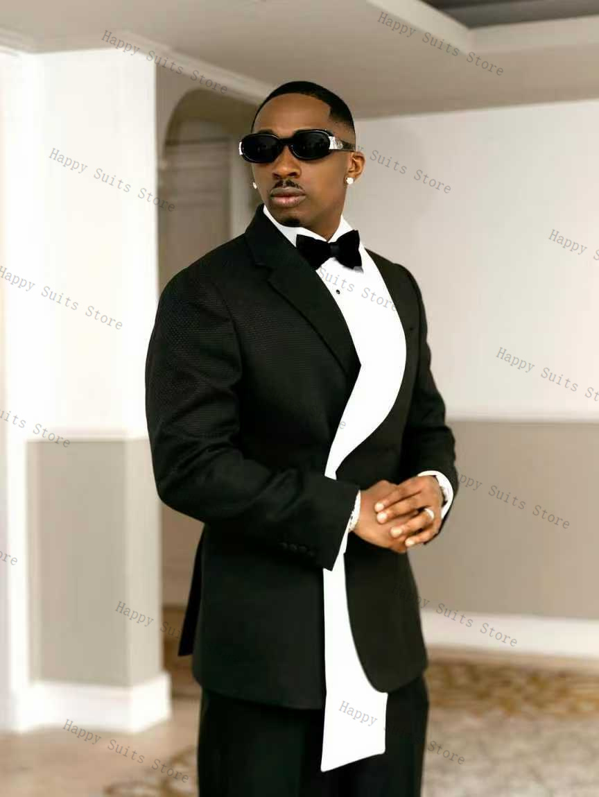 Black White Men Suit Set 2 Pcs - đánh giá và giá Men Formal Wear Outfits