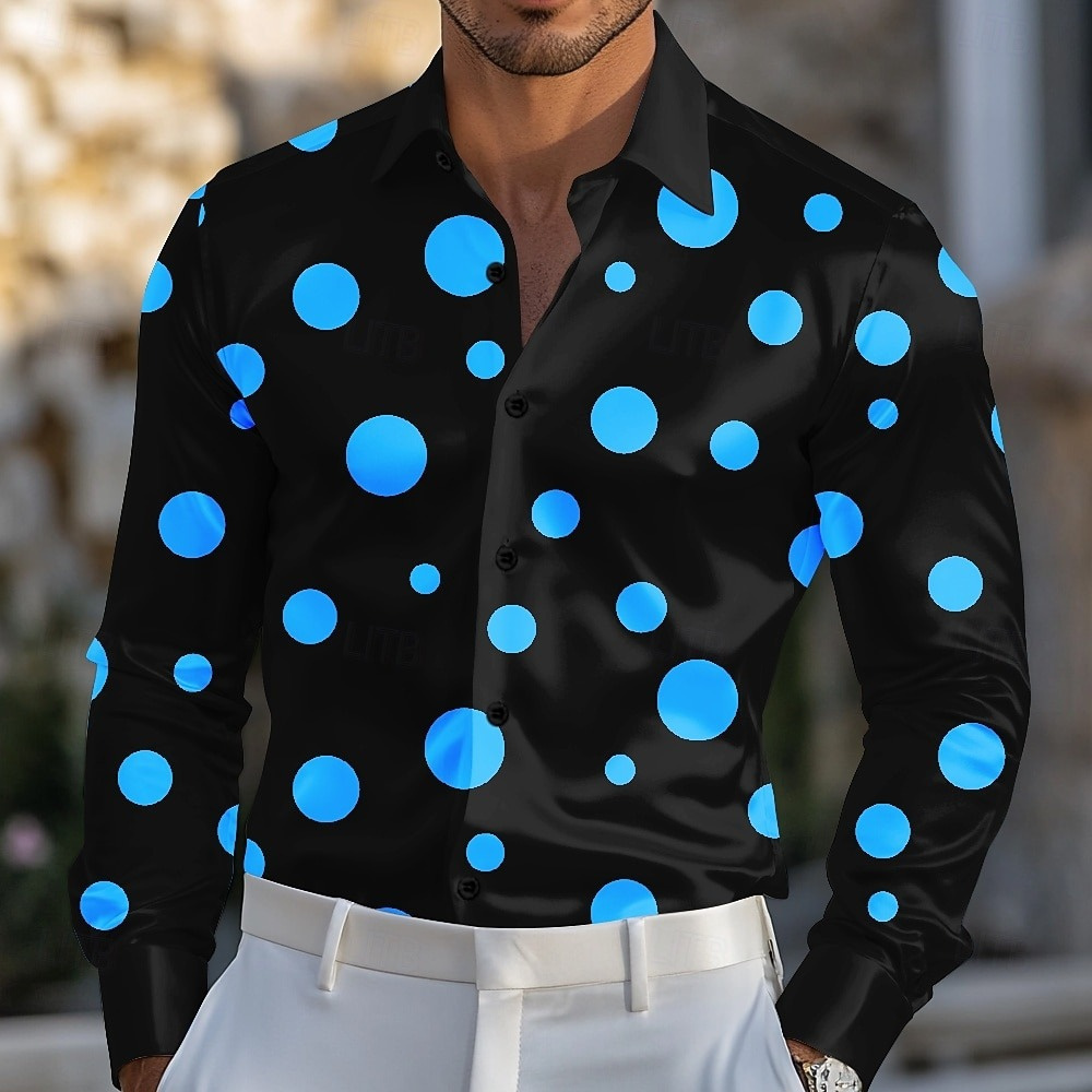 Men's Geometric Polka Dot Shir - đánh giá và giá Men'S Holiday Formal Wear