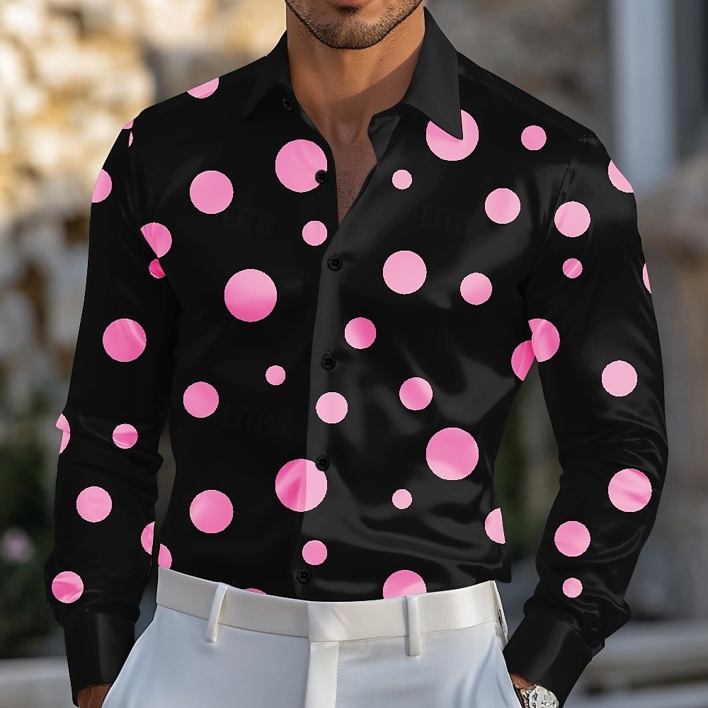 Men's Geometric Polka Dot Shir - đánh giá và giá Men'S Holiday Formal Wear